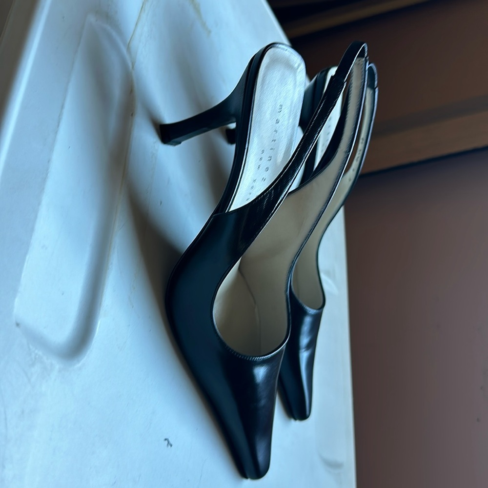 Black sling backs